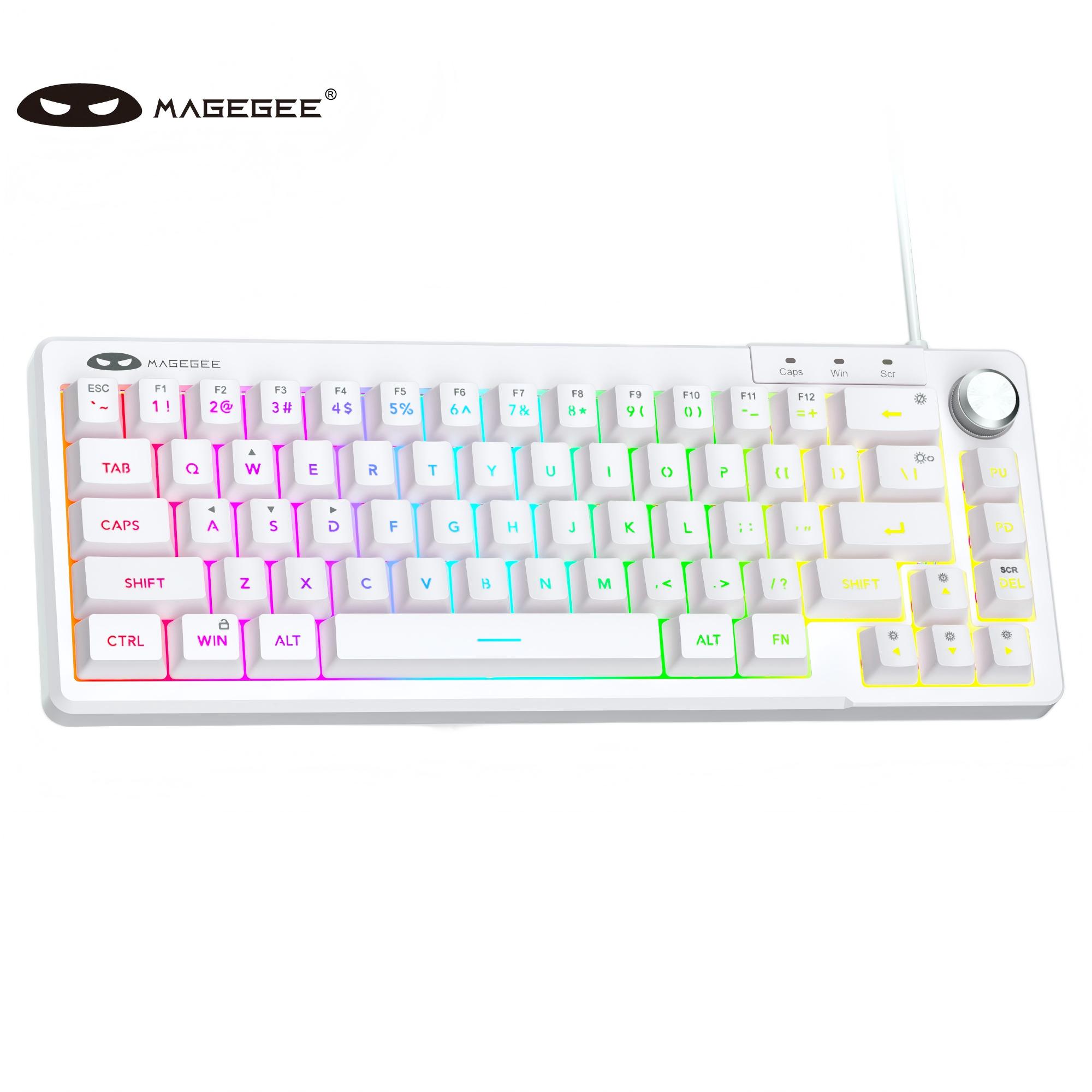 Pc Gaming Pink - MageGee TS68 미니 60% 멤브레인 키보드,