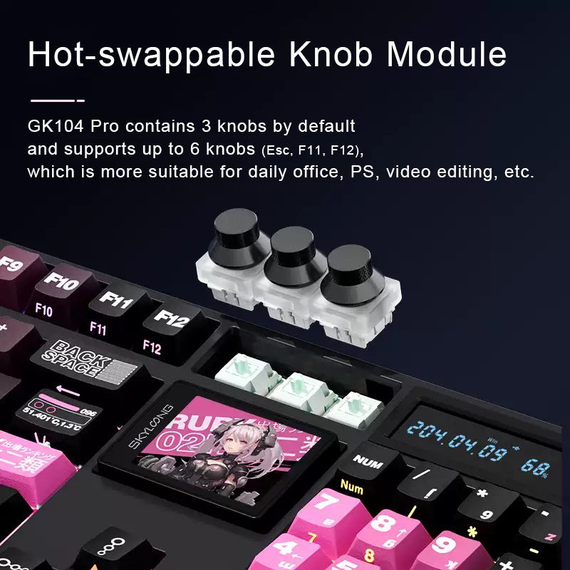 SKYLOONG GK104 Pro 기계식 키보드 무선  - Pc Gaming Fullset 리뷰 및 가격