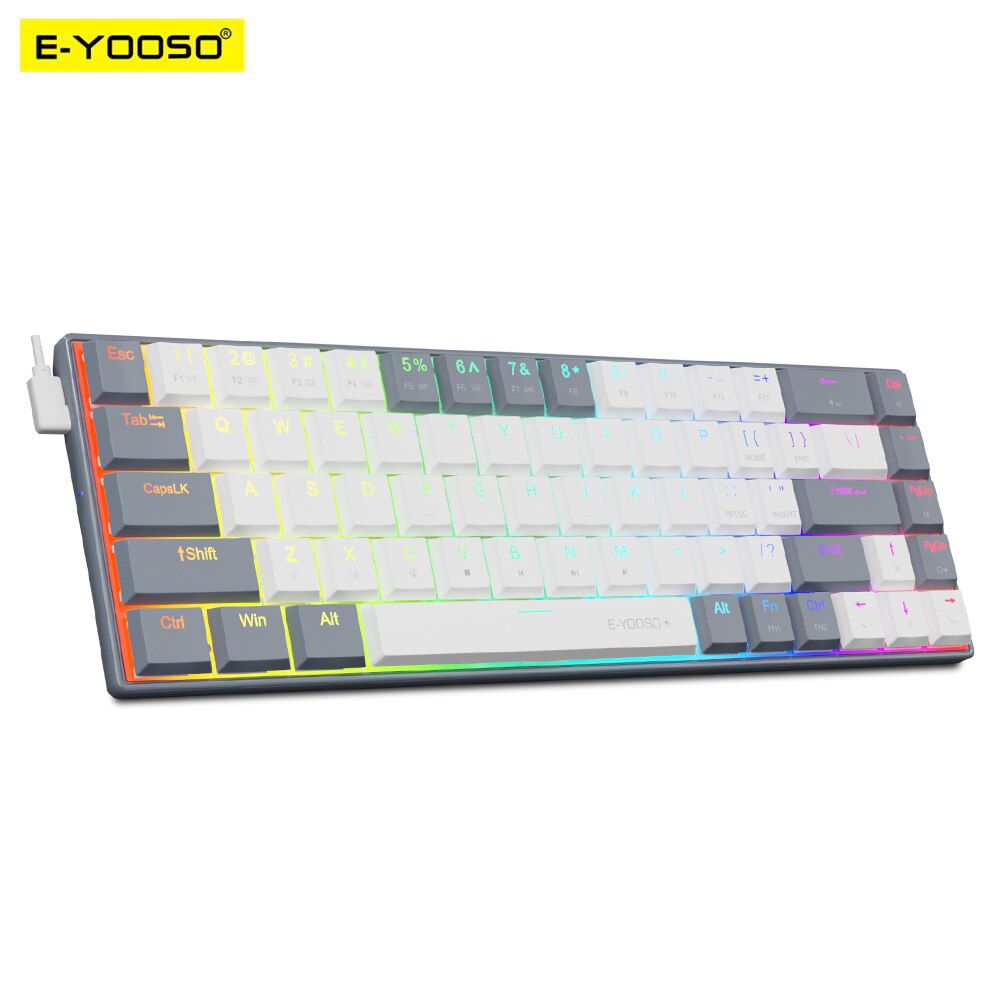 E-YOOSO RGB 미니 슬림 USB 유선 기계식 게 - Pc Gaming Pink 리뷰 및 가격