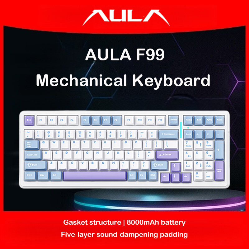 AULA F99 기계식 키보드, 트리플 모드(2.4GH - Pc Gaming Lounge 리뷰 및 가격